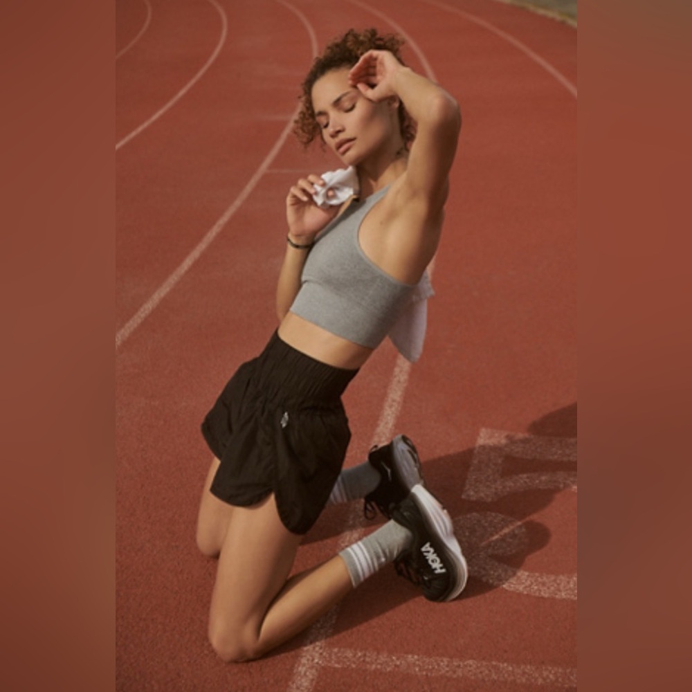 Free People Black Running Shorts